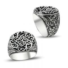 Beelo Silver 925K Gümüş Erzurum El işi Erkek Yüzük