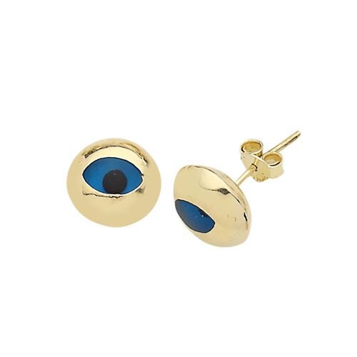 Beelo Gold 14K Altın Göz Boncuğu Nazar Küpe EGZ008