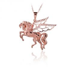 Beelo Gold 14K Altın At Pegasus Kolye