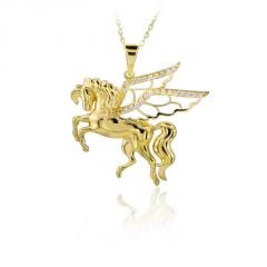 Beelo Gold 14K Altın At Pegasus Kolye