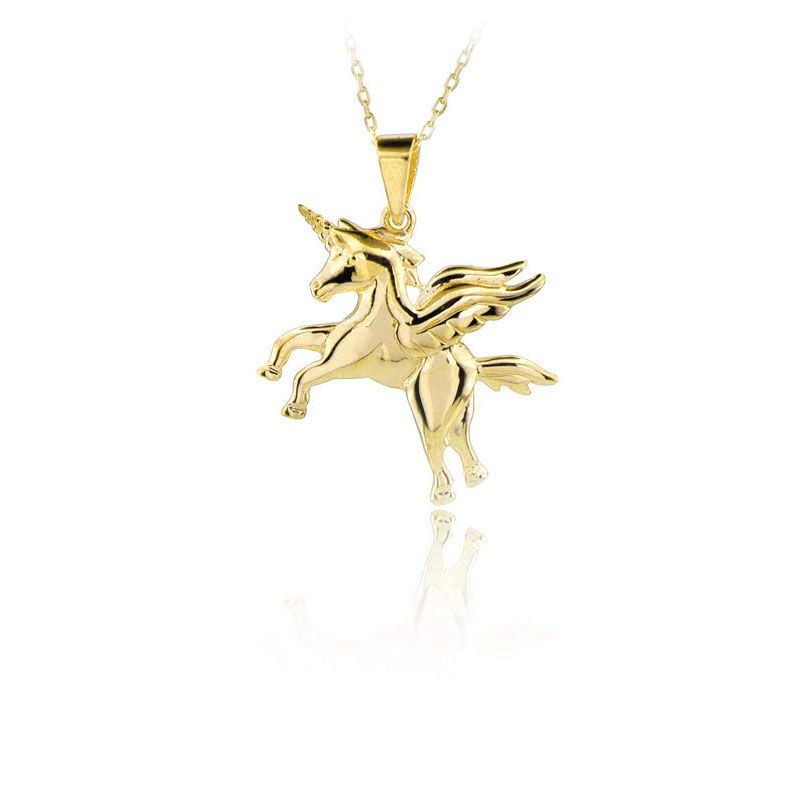 Beelo Gold 14K Altın At Pegasus Kolye
