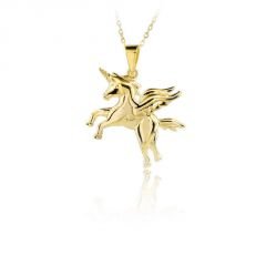 Beelo Gold 14K Altın At Pegasus Kolye