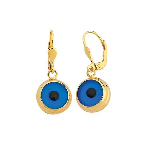 Beelo Gold 14K Altın Göz Boncuğu Nazar Küpe EGZ015