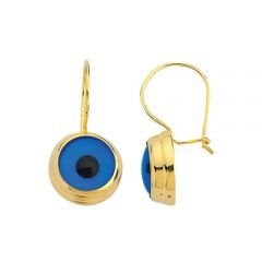 Beelo Gold 14K Altın Göz Boncuğu Nazar Küpe EGZ016