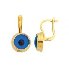 Beelo Gold 14K Altın Göz Boncuğu Nazar Küpe EGZ017