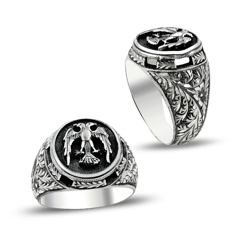 Beelo Silver 925K Gümüş Erzurum El işi Erkek Yüzük