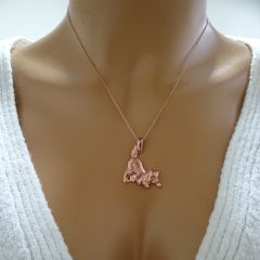 Beelo Gold 14K Altın Kedi Kolye