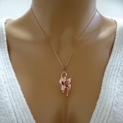 Beelo Gold 14K Altın Kedi Kolye