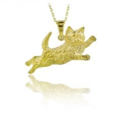 Beelo Gold 14K Altın Kedi Kolye