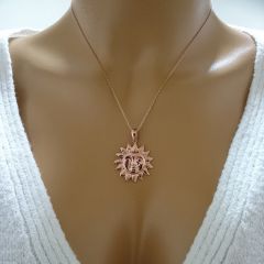 Beelo Gold 14K Altın Güneş Kolye