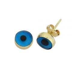Beelo Gold 14K Altın Göz Boncuğu Nazar Küpe EGZ027