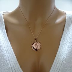 Beelo Gold 14K Altın Güneş Kolye