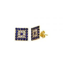 Beelo Gold 14K Altın Taşlı Sinyora Nazar Küpe ESNY008