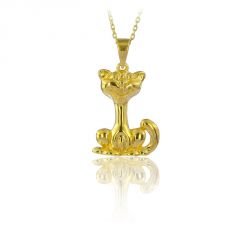Beelo Gold 14K Altın Kedi Kolye