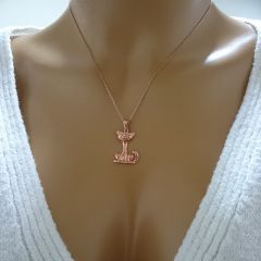 Beelo Gold 14K Altın Kedi Kolye
