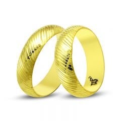 Beelo Gold 14K Altın Fantazi Alyans Yüzük BGHBD002