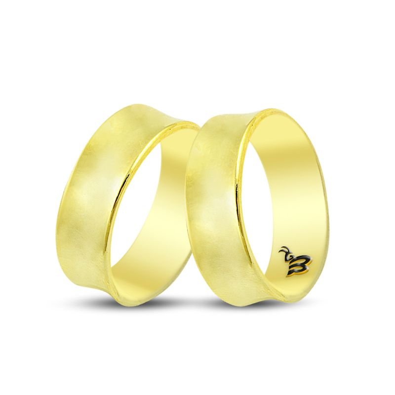 Beelo Gold 14K Altın Fantazi Alyans Yüzük BGHBD008