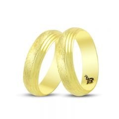 Beelo Gold 14K Altın Fantazi Alyans Yüzük BGHBD0010