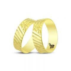 Beelo Gold 14K Altın Fantazi Alyans Yüzük BGHBD0011
