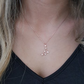 Beelo Silver 925K Gümüş Oğlak Burcu  Kolye