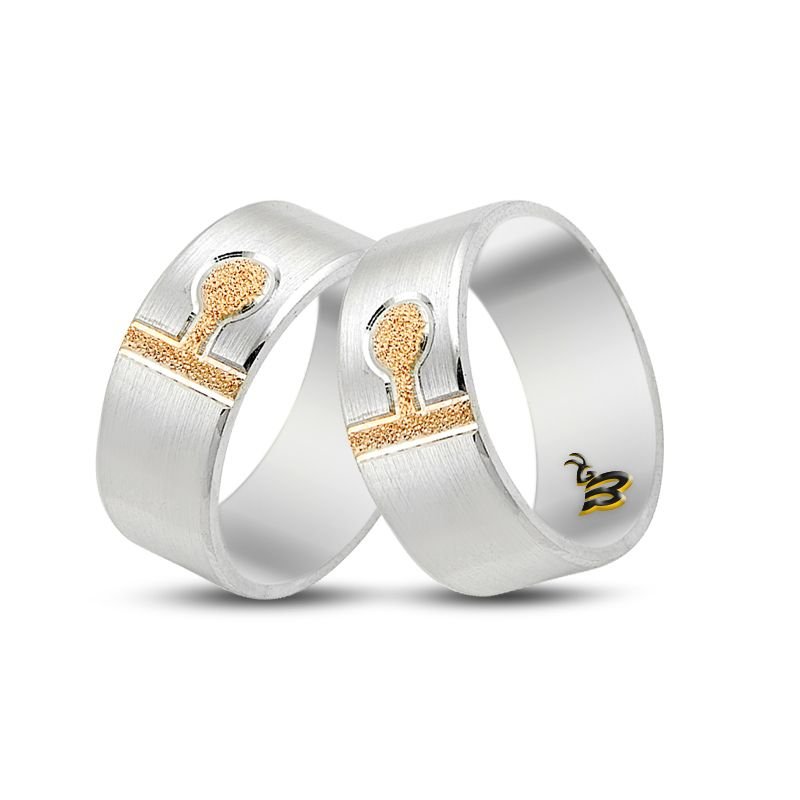Beelo Gold 14K Altın Fantazi Alyans Yüzük BGHBD0019