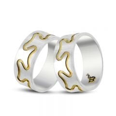 Beelo Gold 14K Altın Fantazi Alyans Yüzük BGHBD0022