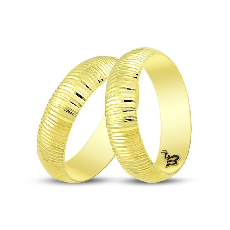 Beelo Gold 14K Altın Fantazi Alyans Yüzük BGHBD0025