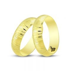 Beelo Gold 14K Altın Fantazi Alyans Yüzük BGHBD0025