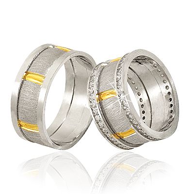 Beelo Silver 925K Gümüş İkili Alyans Yüzük
