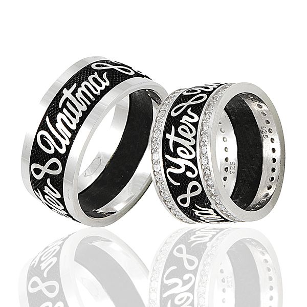 Beelo Silver 925K Gümüş İkili Alyans Yüzük