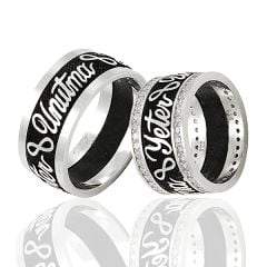 Beelo Silver 925K Gümüş İkili Alyans Yüzük