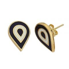 Beelo Gold 14K Altın Damla Nazar Küpe EML002