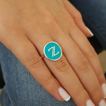 Beelo Silver  925K Gümüş Tasarım Z Harfli Yüzük