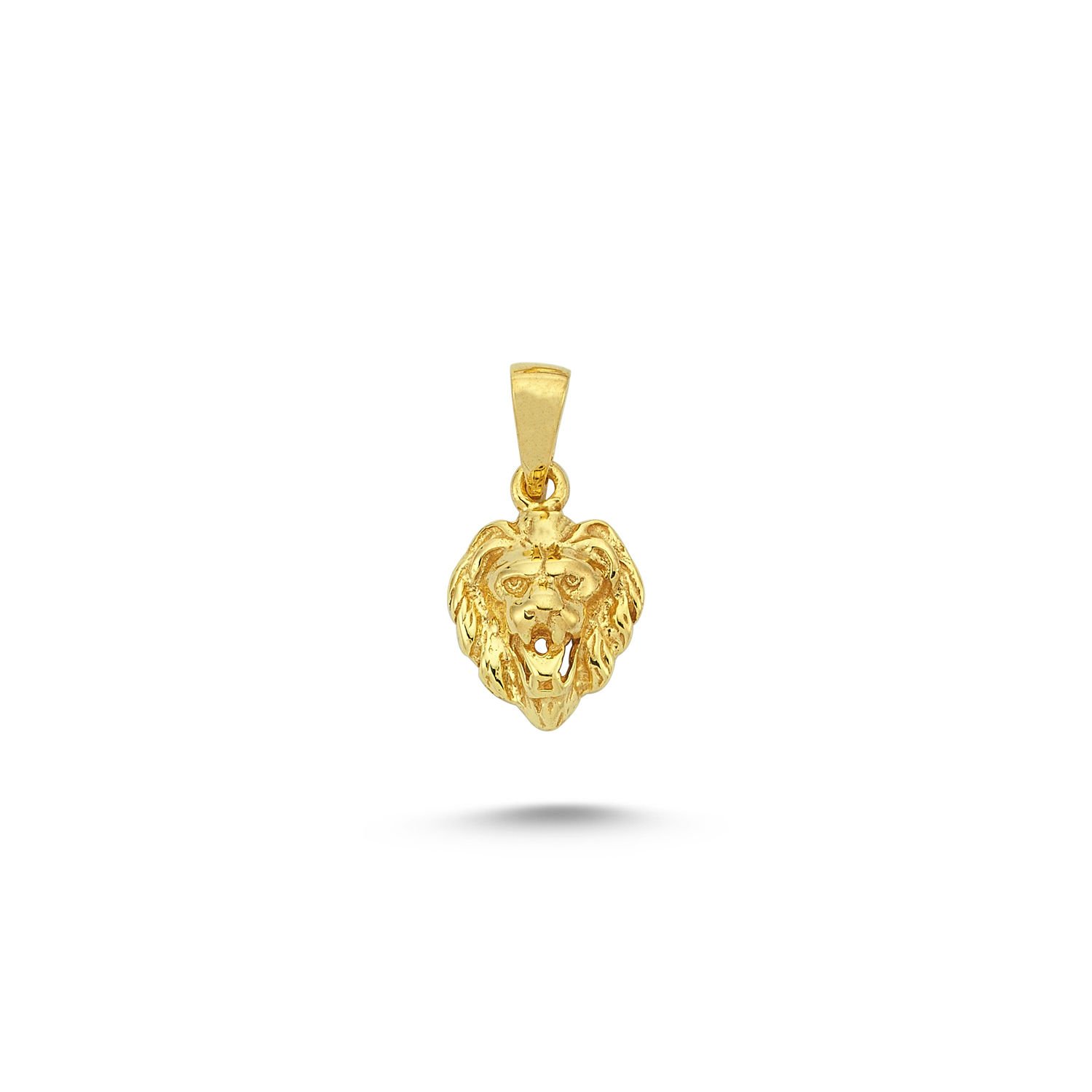Beelo Gold 14K Altın Aslan Başı Kolye Ucu