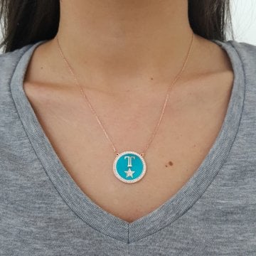 Beelo Silver 925K Gümüş Hollywood Star T Harf Kolye