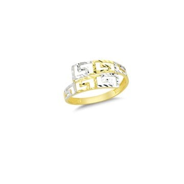 Beelo Gold 14K Altın Beyaz Sarı Tasarım Yüzük