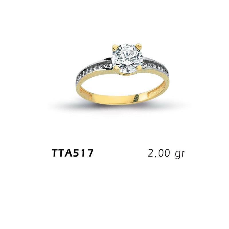 Beelo Gold 14K Altın Tek Taş Yüzük BGTTA517