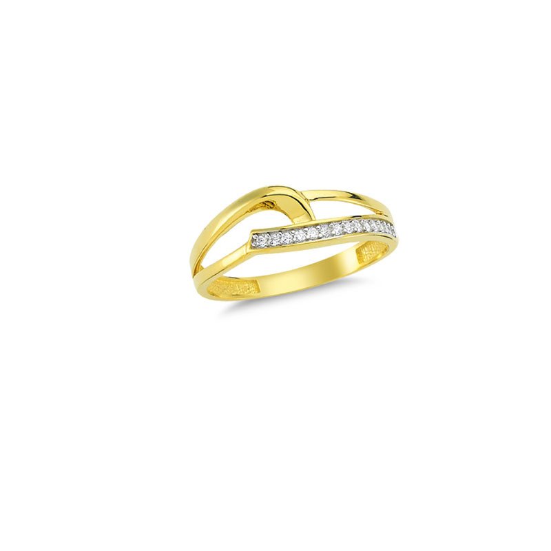Beelo Gold 14K Altın Taşlı Tasarım Yüzük