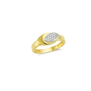 Beelo Gold 14K Altın Taşlı Tasarım Yüzük