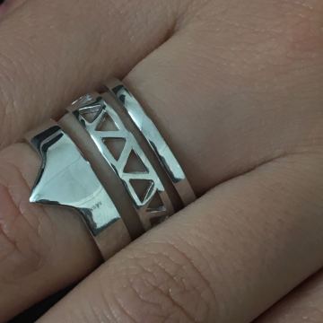 Beelo Silver  925K Gümüş Tasarım Yüzük