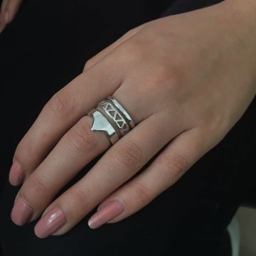 Beelo Silver  925K Gümüş Tasarım Yüzük