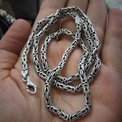 4,20 mm gümüş kral boyun zinciri kolye