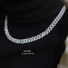 Gümüş taşlı gurmet bay bayan zincir kolye el13652r6