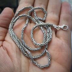 2,8 mm gümüş kral boyun zinciri kolye