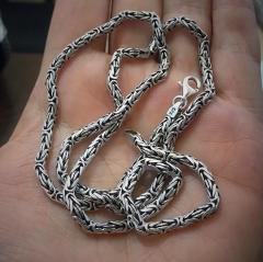 3,5 mm gümüş kral boyun zinciri kolye