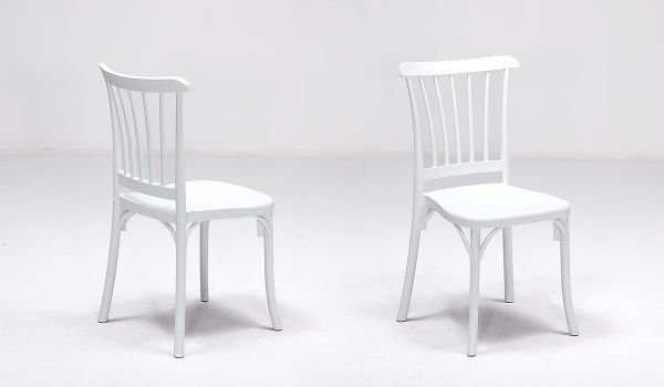 Grande Masa-4 Adet Violet Sandalye-Beyaz