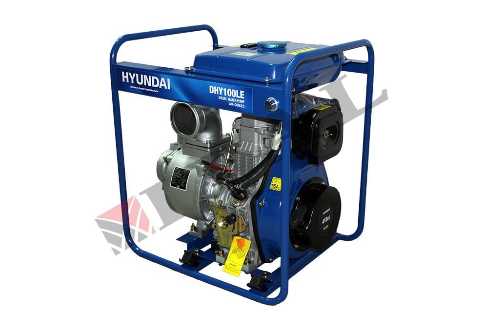 Hyundai DHY100LE Büyük Depolu Dizel Su Motoru Marşlı 10HP