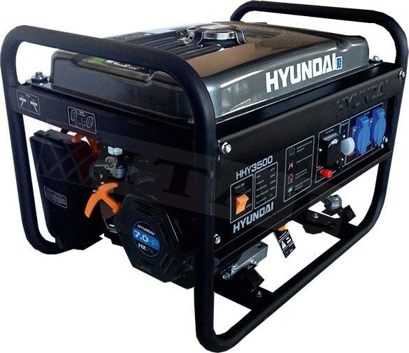 Hyundai HHY3500 3.8kVA Benzinli Monofaze Jeneratör İpli