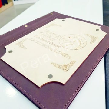 Ahşap Menü Kabı