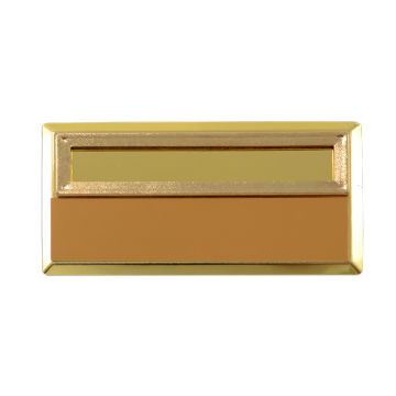 Yaka İsimliği Metal  Altın Dikdörtgen Geçmeli 3,5x7 cm